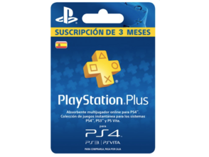 Add to cart PLAYSTATION PLUS SUSCRIPTION OF 3 MONTHS (PS4 / PS3 / PS VITA) PLAYSTATION PLUS SUSCRIPTION OF 3 MONTHS (PS4 / PS3 / PS VITA)