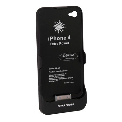 External Battery 2350 mAh for iPhone 4 Black