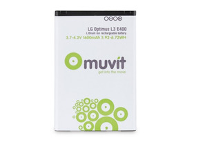 Add to cart Replacement Battery 1600 mAh LG Optimus L3 E400 Muvit Replacement Battery 1600 mAh LG Optimus L3 E400 Muvit