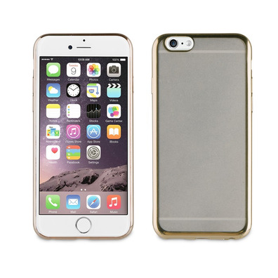 Soft case Clear-Gold Bling Apple iPhone 6/6S Muvit