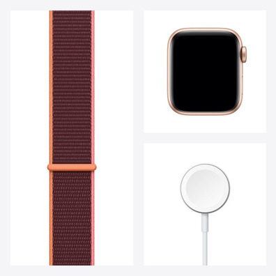 Apple Watch SE 40MM GPS + Cellular Gold with plum strap Sport Loop MYEJ2TY/A