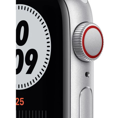 Apple Watch SE GPS/Cellular 40mm Silver Aluminum Case/Nike Sports Platinum Pure And Black Strap