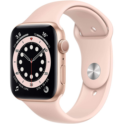 Apple Watch Series 6 GPS 44mm Aluminium Box at Gold/Correa Sports Pink Arena