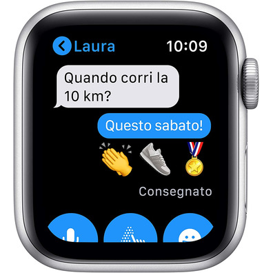 Apple Watch Series 6 GPS/Cellular 40mm Aluminium Box in Silver/White Sports Correa