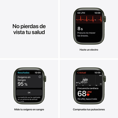 Apple Watch Series 7 GPS 45mm Box Aluminium Green/Green Sports Correa Trebol