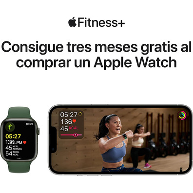 Apple Watch Series 7 GPS/Cellular 45 mm Aluminium Box in Blue/Blue Sports Correa Abyss