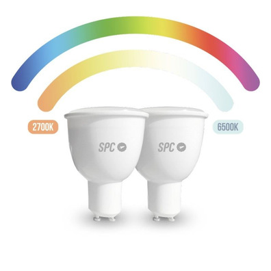 Smart Bulb SPC Aura 450 Cap GU10 5,5W/450 Lumens (2 units)