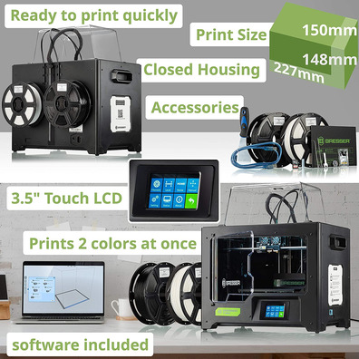 Bresser 3D Printer Double Extrusor T-Rex