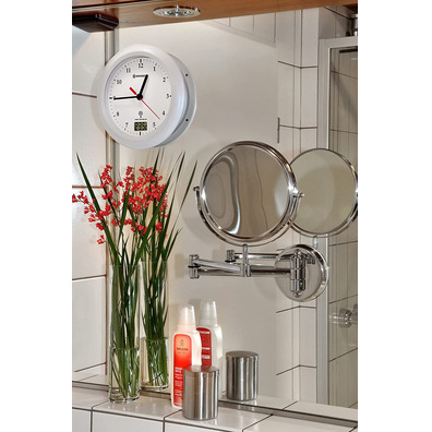 Bresser Mytime Bath RC White Clock