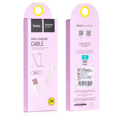 Cable Type-C X1 Fast Charging 1m Hoco