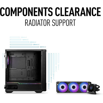 Box Tower E-ATX MSI MPG Velox 100P Airflow