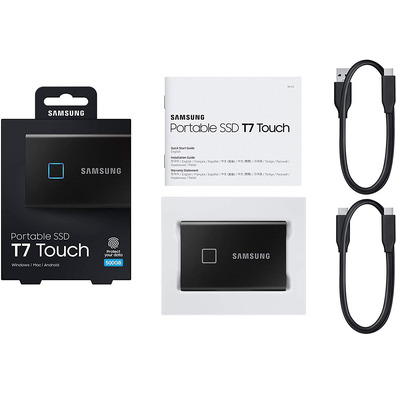 Hard disk SSD Samsung T7 Touch 500 GB Black