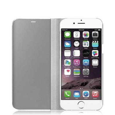 Book Type Mirror Case for iPhone 7/8 Silver