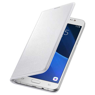 Wallet White Case with Card Holder Samsung Galaxy J7 2016