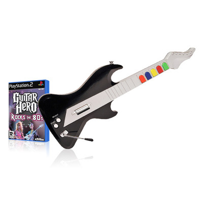 Guitar Hero: Rocks the 80s PS2 + Guitar