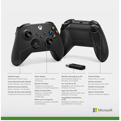 Xbox Series Black + Wireless PC Adapter