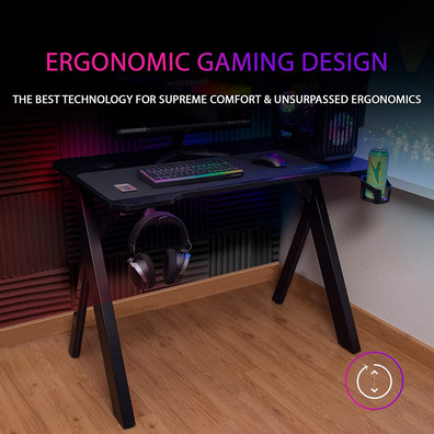 Table Gaming Mars Gaming MGD100RGB 100x60x74 cm Black