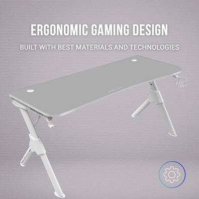 Table Gaming Mars Gaming MGD140W 140 cm White