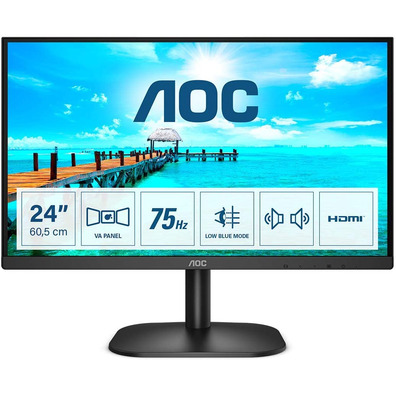 AOC 24B2XDAM 23.8 " Full HD Multimedia Black Monitor