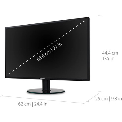 LED Monitor 27 '' Viewsonic VA2719-2K-SMHD IPS Black