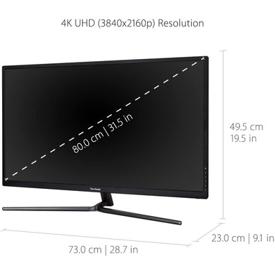 32 '' Viewsonic VX3211-4K-MHD Black LED Monitor