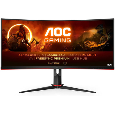 AOC CU34G2/BK 34 '' Black Curve LED Monitor