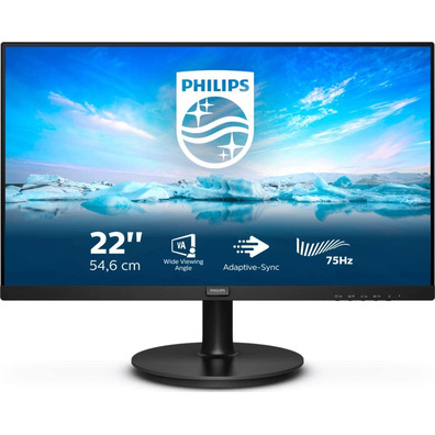 Philips V-Line 221V8LD 21.5 " Full HD Black Monitor