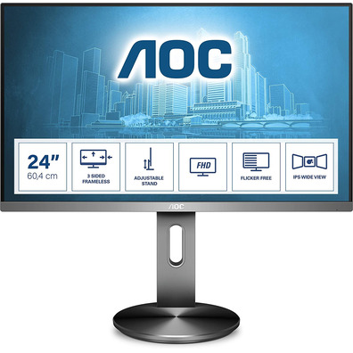 AOC I2490PXQU 23.8 " Full HD Multimedia Grey Monitor