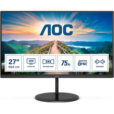 AOC Professional Monitor U27V4EA 27 " 4K Multimedia Black