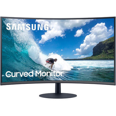 Professional Curvo Monitor Samsung C27T550FDR 27 " Full HD Multimedia Dark Grey Blue