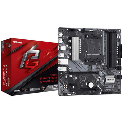 Asrock Base Plate AM4 A520M Phantom Gaming 4