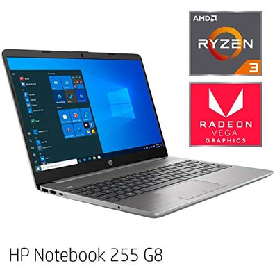 HP 255 G8 27K47EA Ryzen 3/8GB256GB SSD/15.6 " /Win10 Laptop