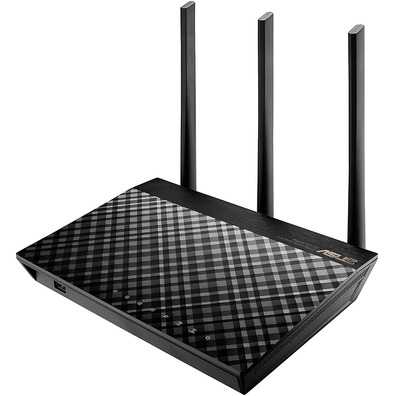 Wireless ASUS RT-AC66U router (Pack x2) Black