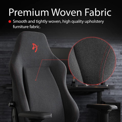 Chair Gaming Arozzi Primo Woven Fabric Black-Red Logo