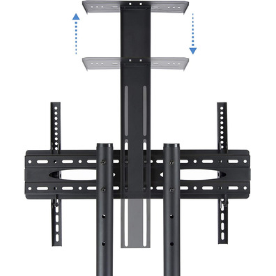 Floor support with Tooq FS1470M-B TV/Monitor 37 ''-70' ' wheels