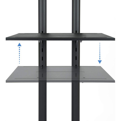 Floor support with Tooq FS1470M-B TV/Monitor 37 ''-70' ' wheels