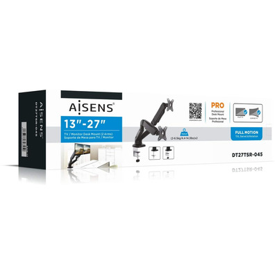 TTV/Monitor Aisens DT27TSR-045 13 ''-27' ' Dual Black