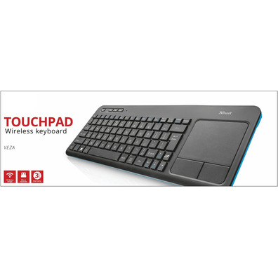 Trust Veza Wireless Multimedia Keyboard with Touchpad