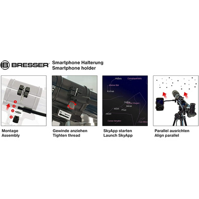 Bresser Skylux Telescope with Support for Smartphone 70/700