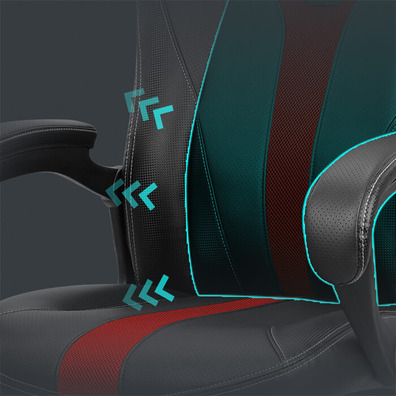 Thunderx3 chair gaming yc1 black cyan Red