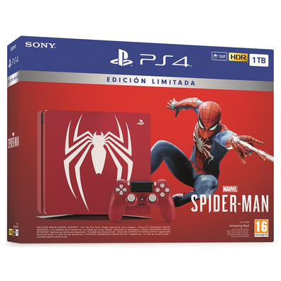 Console-PS4 1tb Red  Marvels Spider-Man Limited Edition