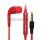 Earphones with microphone for Samsung Galaxy S4 Red