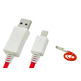 Visible Light Micro USB Data Transfer Charging Cable for Samsung/HTC/Nokia Green