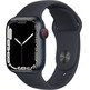 Apple Watch Series 7 GPS/Cellular 41 mm Aluminium Box in Black Midnight/Black sports strap