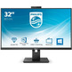 Philips 326P1H 31.5 " QHD/Webcam/Black Multimedia Professional Monitor