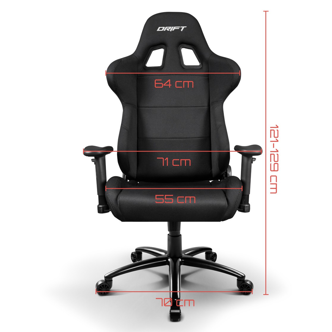 Drift DR100 Black Gaming Chair - DiscoAzul.com