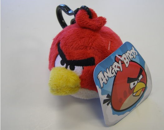 angry birds plush keychains