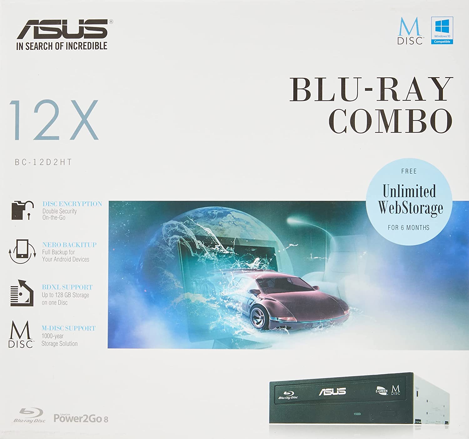 Internal Rerecorder Asus BC-12D2HT DVD Recorder/Reader Blu-Ray